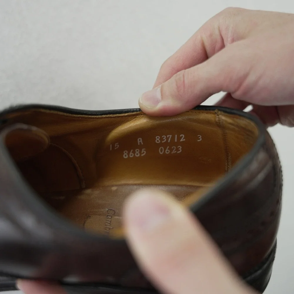 Allen Edmonds Cambridge Shell Cordovan Wingtip Oxford Shoes Mens 15 A